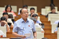 Chủ tịch Hiệp hội Kl991.com World Cup 2026 Chính Thức nhỏ và vừa Việt Nam, đại biểu Nguyễn Văn  Thân (Thái Bình) phát biểu tại hội trường.