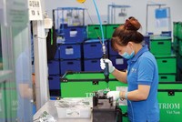 Nhà máy Kl994 nhà cái bóng đá world cup các thiết bị chiếu sáng của Triom Việt Nam (Italy) tại Khu công nghiệp Quang Minh (Hà Nội). Ảnh: Đức Thanh