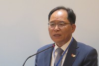 Đại sứ Hàn Quốc tại Việt Nam Park Noh Wan nhấn mạnh, Việt Nam là đối tác trọng tâm trong Chính sách Hướng Nam mới của Hàn Quốc. Ảnh: Lê Quân