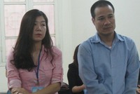 Vợ chồng bị cáo Trần Thăng Long tại phiên sơ thẩm