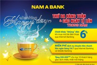Nam A Bank ưu đãi lớn với chương trình “Ebanking Happy Day”