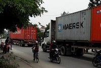 Sau ngày 20/4, xe tải đi vào tỉnh lộ 391 (Hải Dương) trong giờ cấm sẽ bị xử lý theo quy định của Kl992 Tham Gia Ngay. (Ảnh: Dân trí)