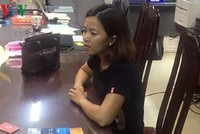 Đối tượng Trịnh Hải Anh tại cơ quan điều tra.