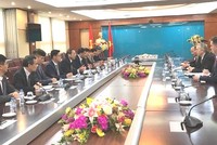 Buổi làm việc giữa Bộ Thông tin và Truyền thông và Đại sứ Hoa Kỳ tại trụ sở Bộ  chiều ngày 21/3. Ảnh: Vietnamnet