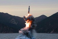 Một vụ thử tên lửa của Triều Tiên. Ảnh: KCNA