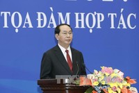 Chủ tịch nước Trần Đại Quang phát biểu tại Tọa đàm Hợp tác Kl992 cổng game cá cược, thương mại Việt Nam-Trung Quốc 2017. Ảnh: TTXVN