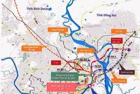 Bản đồ vị trí nghiên cứu kéo dài tuyến metro Bến Thành - Suối Tiên. Ảnh: BQL 99Kl.app khuyến mãi hot đô thị TP HCM.