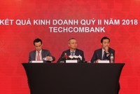 Ban lãnh đạo Techcombank trả lời các câu hỏi tại buổi công bố Kết quả Kl992 VIP Trang Chủ 2026 quý II/2018
