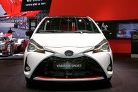 Mẫu hatchback thể thao Yaris GR Sport tại triển lãm xe hơi đang diễn ra tại Paris, Pháp. 