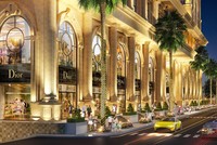 Hàng cột La Mã uy nghi, những bệ đá bề thế cùng những họa tiết La Mã cầu kỳ tái hiện một tòa thành Rome kỳ vĩ, đưa dự án trở thành đích ngắm của giới thượng lưu Sài thành.