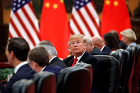 Tổng thống Mỹ Donald Trump tại Bắc Kinh năm 2017. Ảnh: Reuters.