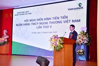 Ông Nghiêm Xuân Thành, Ủy viên Ban thường vụ Đảng ủy Khối Kl991.com World Cup 2026 Chính Thức Trung ương, Bí thư Đảng ủy, Chủ tịch HĐQT Vietcombank phát biểu tại Hội nghị.