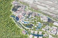 Công viên suối khoáng nóng nằm trong tổ hợp dự án của Sun Group tại Kim Bôi, Hòa Bình.