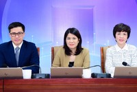 Bà Phạm Thị Thanh Hoài, thành viên HĐQT chủ trì (ở giữa) hội nghị cập nhật kết quả Kl992 VIP Trang Chủ 2026 quý IV và năm 2025 của VietinBank.