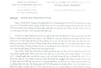 Văn bản giải trình của VNN