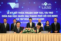 Lễ ký kết giữa Đại học Quốc gia TP.HCM với Kl994 game bài casino hấp dẫn Novaland