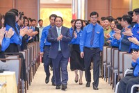 Thủ tướng Phạm Minh Chính đến dự cuộc gặp mặt và đối thoại với thanh niên năm 2024
