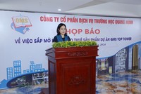 Bà Nguyễn Thị Thúy Hường - Đại diện chủ Kl99ok phiên bản mới dự án phát biểu