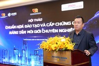 Ông Phạm Lâm, Phó chủ tịch Hội Môi giới Web Tổng Nhà Cái 99Kl99 Giải Trí Bậc Nhất Việt Nam (VARS) phát biểu tại hội thảo.