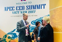 Lãnh đạo các Kl991.com World Cup 2026 Chính Thức gặp gỡ tại APEC CEO Summit. Ảnh: VGP/Huy Thắng