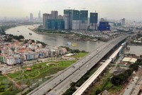 Cầu vượt 99Kl.app khuyến mãi hot đô thị tuyến Metro số 1 vượt sông Sài Gòn (Ảnh: Vietnam+).