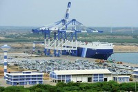 Cảng Hambantota ở Sri Lanka, công trình được Trung Quốc đổ tiền Kl99ok phiên bản mới xây dựng. (Ảnh: Getty).