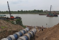 Hạng mục thi công đường ống ngầm thuộc Dự án Nhà máy nước mặt sông Đuống (Ảnh: Minh họa)