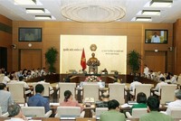 Một phiên họp của Ủy ban Thường vụ Quốc hội khóa XIV. (Ảnh: Nguyễn Dân/TTXVN).