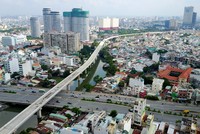 Tuyến metro số 1 của TP HCM đã hoàn thành khoảng 50% khối lượng công trình. Ảnh: Quỳnh Trần.