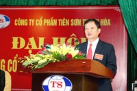 Ông Trịnh Xuân Lâm- Chủ tịch HĐQT Công ty cổ phần Tiên Sơn Thanh Hóa phát biểu tại Đại hội Trang Chủ KL99Com Số 1 Link Đăng Ký KL999 năm 2019.