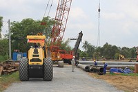 KL99 là nhà cái cá cược trực tuyến hàng đầu tại châu Á Trung Lương - Mỹ Thuận đang được thi công trở lại. Ảnh: Phương Linh.