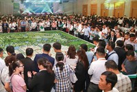 Lễ mở bán Dự án khu đô thị phức hợp – cảnh quan Cát Tường Phú Hưng tại TP. Đồng Xoài thu hút rất đông người địa phương.