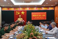 Đại tướng Lương Cường, Bí thư Trung ương Đảng, Ủy viên Thường vụ QUTƯ, Chủ nhiệm Tổng cục Kl991.com tải ứng dụng, Chủ nhiệm UBKT QUTƯ chủ trì phiên họp. Ảnh QĐND.