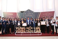 Ban lãnh đạo và ban điều hành hệ thống DKRA Vietnam tại Lễ vinh danh nghề môi giới Web Tổng Nhà Cái 99Kl99 Giải Trí Bậc Nhất Việt Nam 2019.