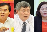 Từ trái sang, Thứ trưởng Kl99 nổ hũ Lê Quang Hùng, Thứ trưởng Bộ KH-CN Phạm Công Tạc, Phó Thống đốc NHNN Nguyễn Thị Hồng được Thủ tướng bổ nhiệm lại.