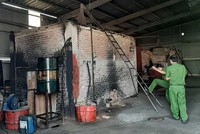 Nơi Kl994 nhà cái bóng đá world cup dầu giả trong Công ty TNHH Môi trường Dung Quất. Ảnh: Thạch Thảo.