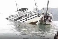 Tàu du lịch vịnh Hạ Long bị đâm chìm.