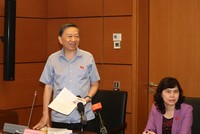 Bộ trưởng Tô Lâm phát biểu thảo luận.