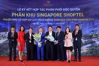 Ký kết hợp tác phân phối độc quyền phân khu Singapore Shoptel thuộc dự án Sonasea Vân Đồn Harbor City giữa Kl994 game bài casino hấp dẫn CEO và Hải Phát Land.