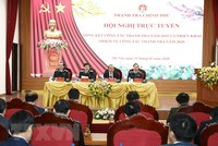 Phó Thủ tướng Thường trực Trương Hòa Bình với lãnh đạo Thanh tra Kl993 ưu đãi thưởng hấp dẫn chủ trì Hội nghị. (Ảnh: Văn Điệp/ TTXVN)
