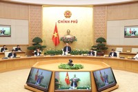 Thủ tướng Nguyễn Xuân Phúc chủ trì phiên họp. (Ảnh: Thống Nhất/TTXVN).