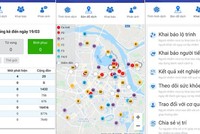 Ứng dụng Hà Nội SmartCity cung cấp đầy đủ các thông tin về dịch bệnh COVID-19 cho người dân. (Ảnh chụp màn hình).