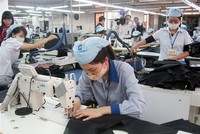 Kl994 nhà cái bóng đá world cup hàng dệt may xuất khẩu. (Ảnh: Đỗ Phương Anh/TTXVN).