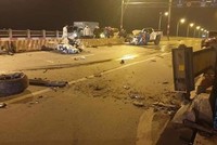 Hiện trường vụ tai nạn. (Nguồn: Trật tự đô thị Hà Nội).