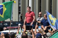 Tổng thống Jair Bolsonaro tham gia cùng những người biểu tình phản đối giãn cách Trang Chủ KL99Com Số 1 Link Đăng Ký KL999 ngày 19-04. Ảnh: AFP/Getty.