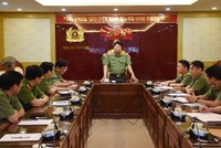 Thứ trưởng Bùi Văn Nam làm việc với Công an tỉnh Thanh Hóa.