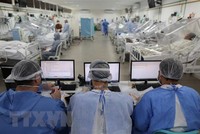 Nhân viên y tế điều trị cho bệnh nhân COVID-19 tại bệnh viện ở Manaus, Brazil. (Ảnh: AFP/TTXVN).