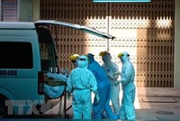 Bệnh nhân số 416 được chuyển đến Bệnh viện Đà Nẵng để điều trị. (Ảnh: Văn Dũng/TTXVN).