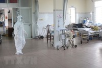 Phòng tiếp nhận bệnh nhân có dấu hiệu nhiễm virus SARS-CoV-2. (Ảnh: Văn Dũng/TTXVN).