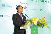 Ông Lê Trọng Minh, Tổng biên tập Báo Kl99ok phiên bản mới, đồng Trưởng ban Tổ chức phát biểu tại Cuộc bình chọn Kl991.com World Cup 2026 Chính Thức niêm yết 2019.